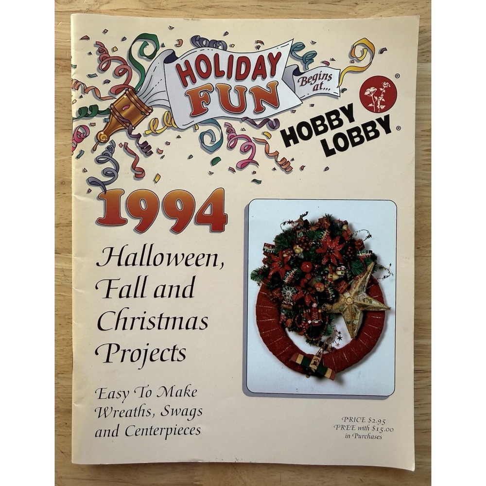 Hobby Lobby Holiday Fun 1994 Halloween Fall & Christmas Project Book
